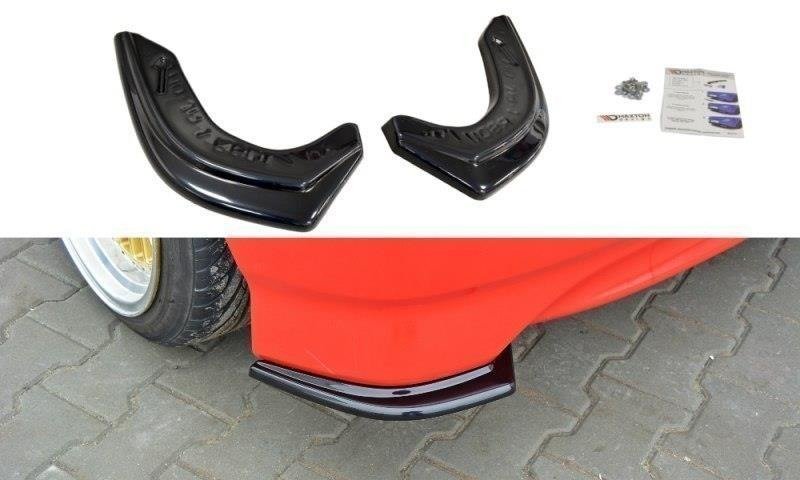 Heck Ansatz Flaps Diffusor passend für HONDA JAZZ MK1 schwarz Hochglanz – Ansicht 2