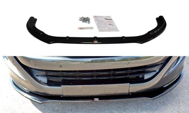 Street+ Spoilerlippe Front Ansatz V.2 passend für Peugeot RCZ Mk1 schwarz Hochglanz – Ansicht 2