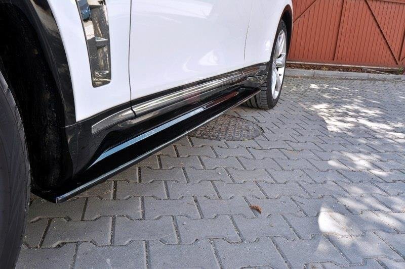 Street+ Seitenschweller Leisten passend für Infiniti QX70 schwarz Hochglanz – Ansicht 4