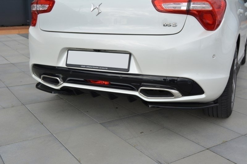 Heck Ansatz Flaps Diffusor passend für Citroen DS5  schwarz Hochglanz – Ansicht 6