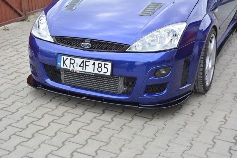 Street+ Spoilerlippe Front Ansatz passend für Ford Focus RS Mk1 schwarz Hochglanz – Ansicht 1