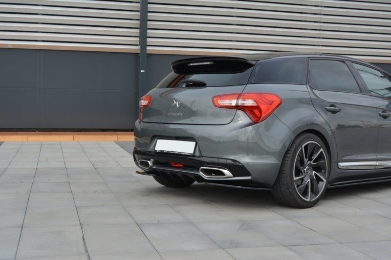 Heck Ansatz Flaps Diffusor passend für Citroen DS5  schwarz Hochglanz – Ansicht 1