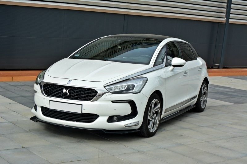Street+ Spoilerlippe Front Ansatz V.1 passend für Citroen DS5  schwarz Hochglanz – Ansicht 4