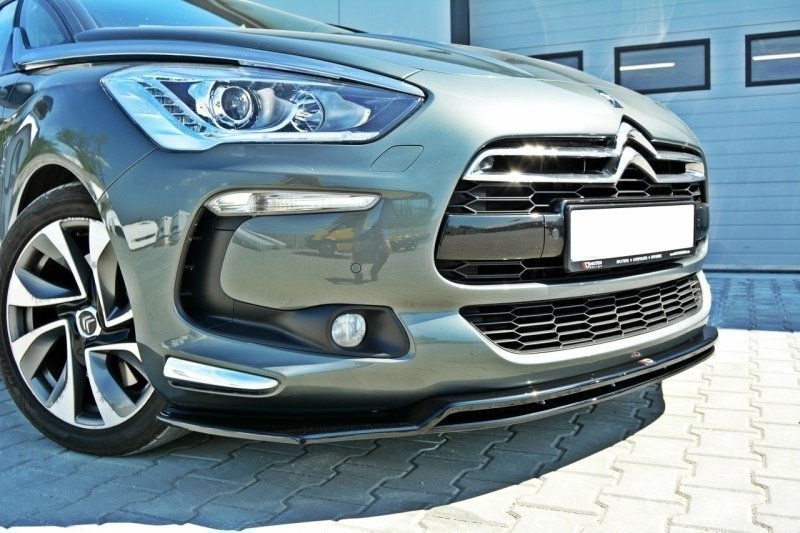 Street+ Spoilerlippe Front Ansatz V.3 passend für Citroen DS5 schwarz Hochglanz – Ansicht 3