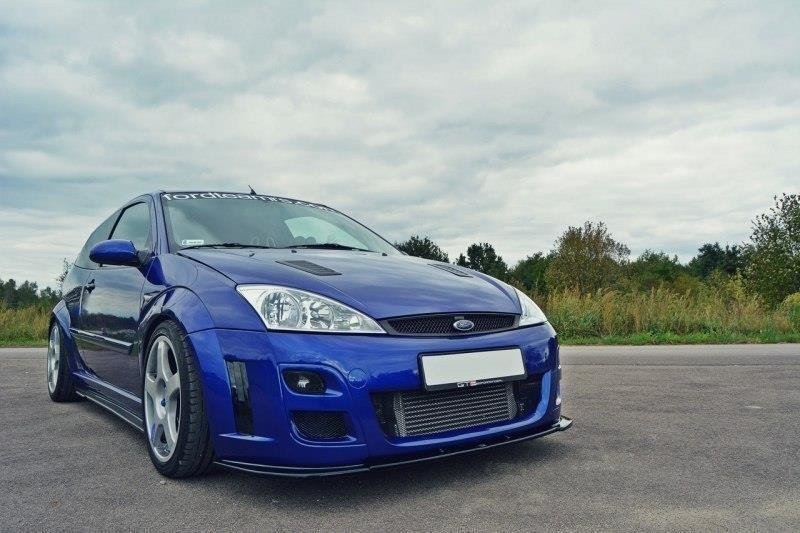 Street+ Spoilerlippe Front Ansatz passend für Ford Focus RS Mk1 schwarz Hochglanz – Ansicht 4