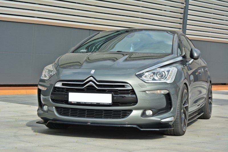 Street+ Spoilerlippe Front Ansatz V.1 passend für Citroen DS5  schwarz Hochglanz – Ansicht 1
