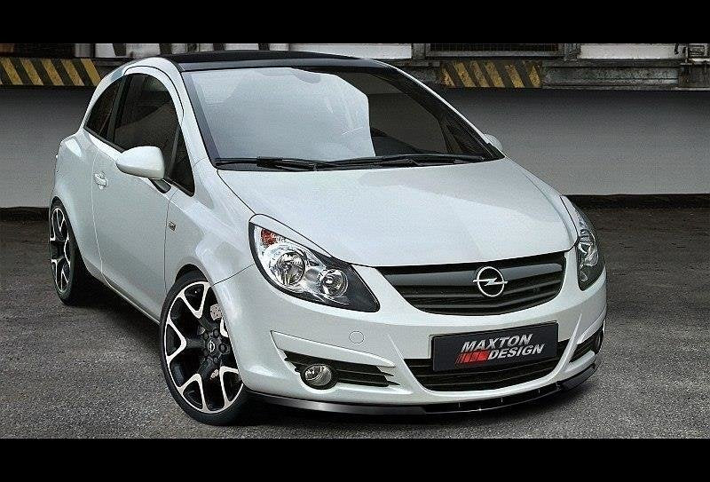 Street+ Spoilerlippe Front Ansatz passend für OPEL CORSA D (vor Facelift) schwarz Hochglanz – Ansicht 2