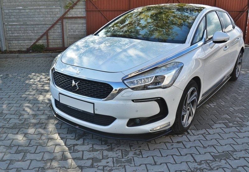 Street+ Spoilerlippe Front Ansatz V.2 passend für Citroen DS5 schwarz Hochglanz – Ansicht 5