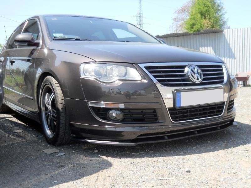 Street+ Spoilerlippe Front Ansatz passend für VW PASSAT B6 VOTEX schwarz Hochglanz – Ansicht 2