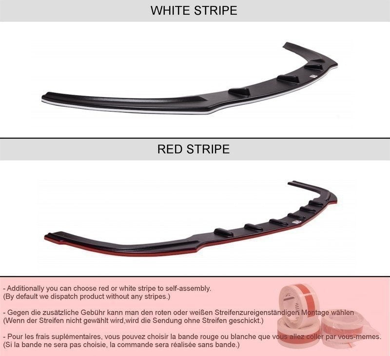 Street+ Spoilerlippe Front Ansatz passend für FIAT PUNTO STANDARD FACELIFT, PREFACE schwarz Hochglanz – Ansicht 5
