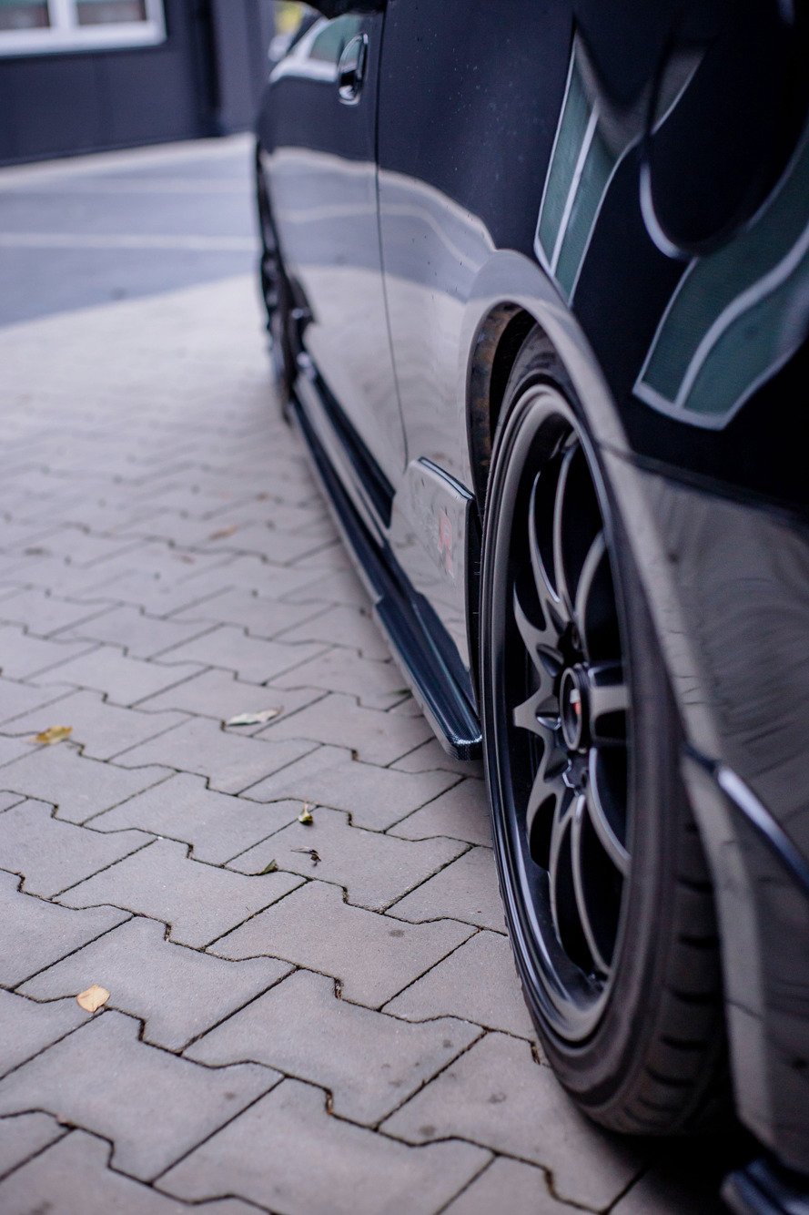 Street+ Seitenschweller Leisten passend für HONDA CIVIC EP3 (MK7) TYPE-R/S FACELIFT schwarz Hochglanz – Ansicht 4