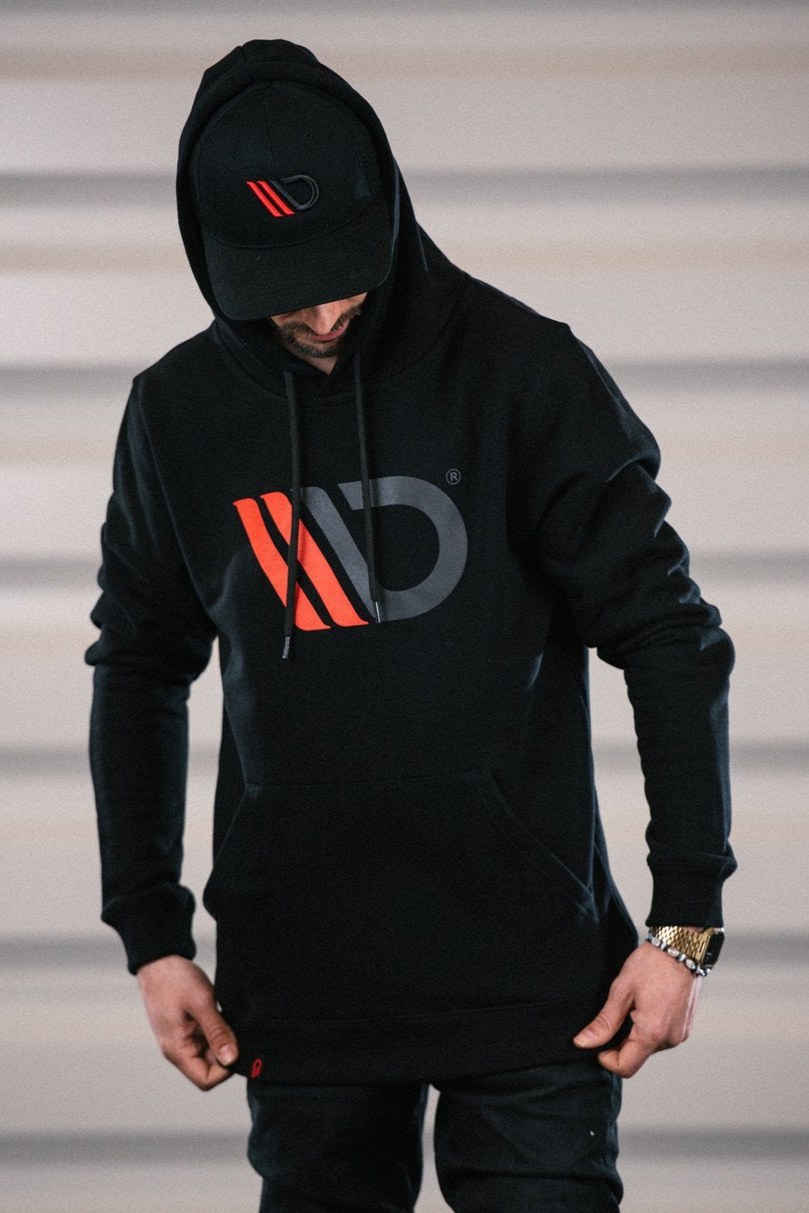 Mens Black hoodie – Ansicht 5