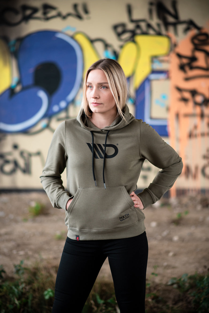 Womens Khaki Hoodie – Ansicht 8