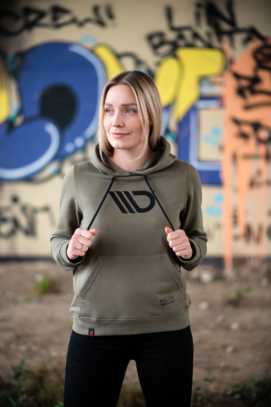 Womens Khaki Hoodie – Ansicht 2
