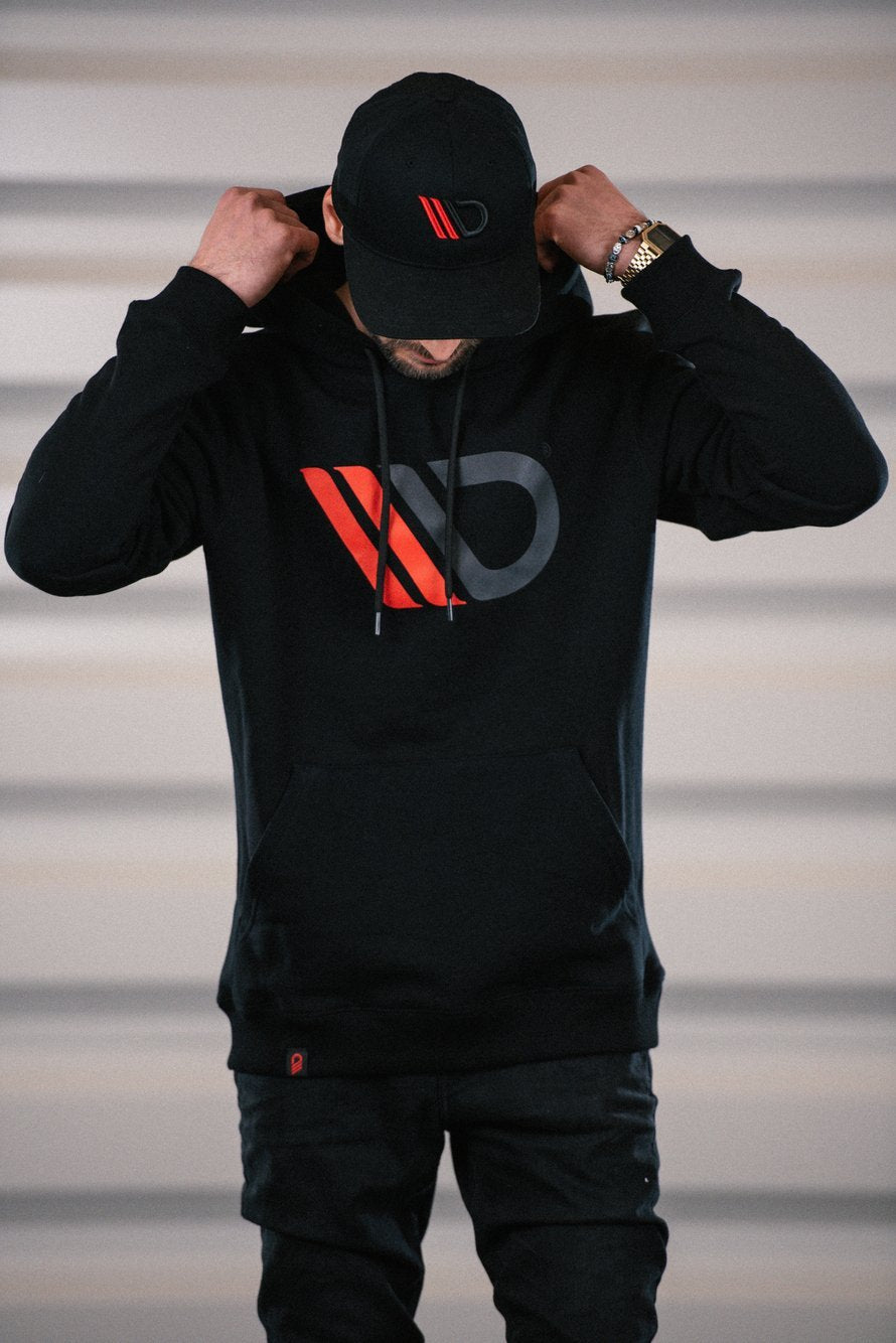 Mens Black hoodie – Ansicht 3