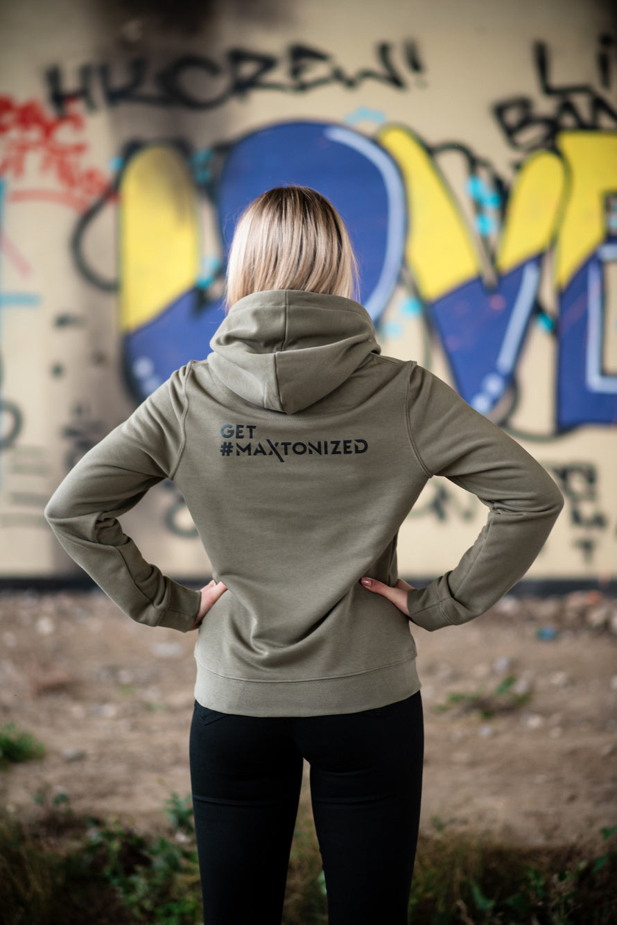 Womens Khaki Hoodie – Ansicht 7