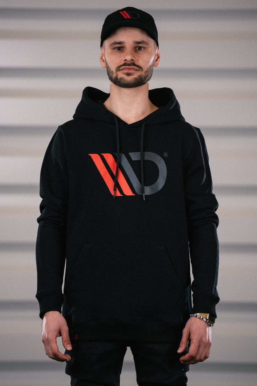 Mens Black hoodie – Ansicht 2