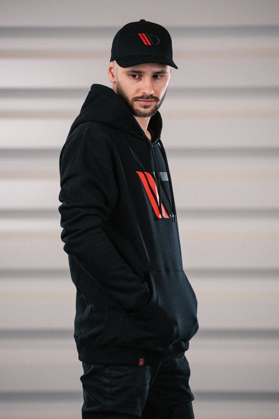 Mens Black hoodie – Ansicht 4