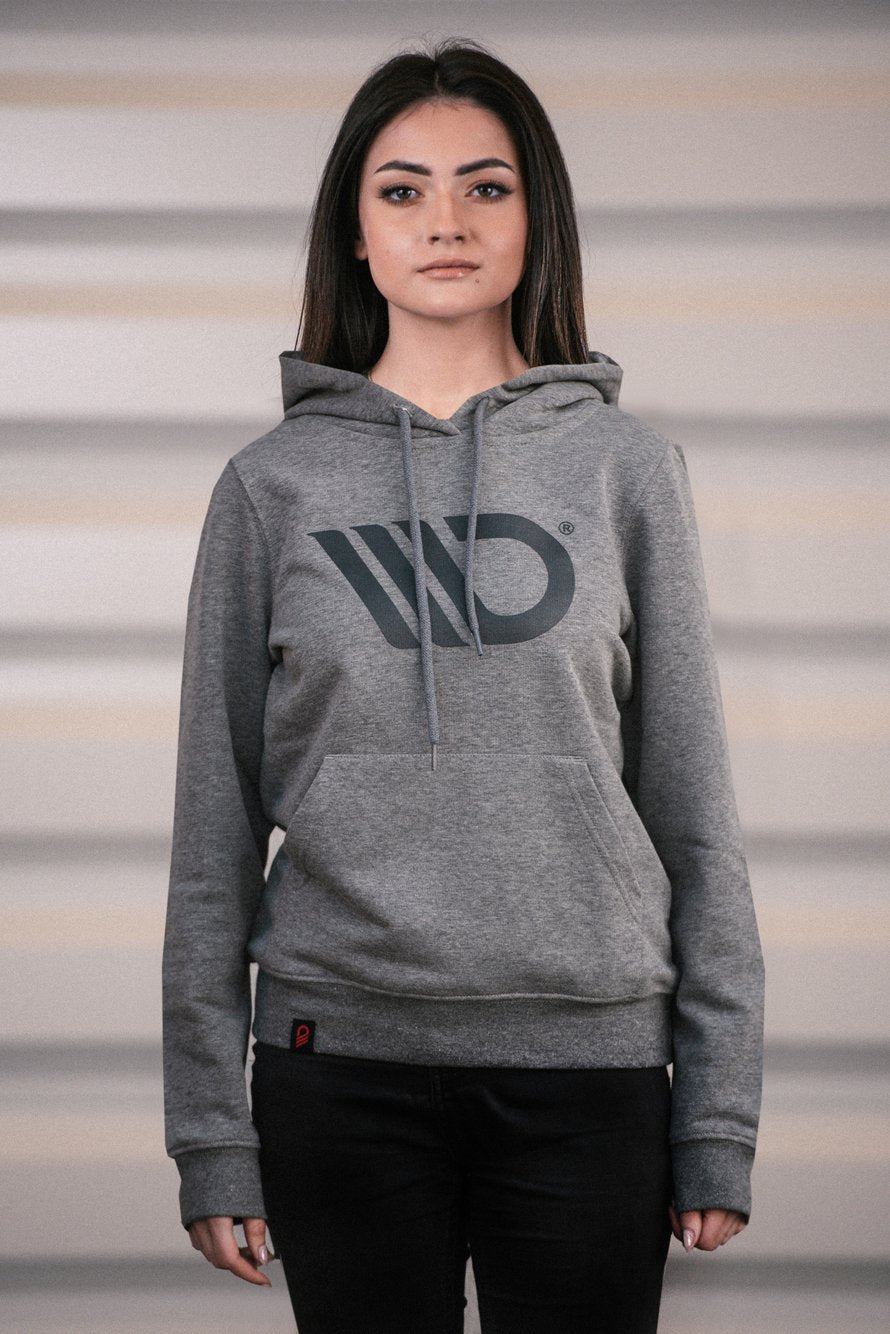 Womens Gray Hoodie – Ansicht 2