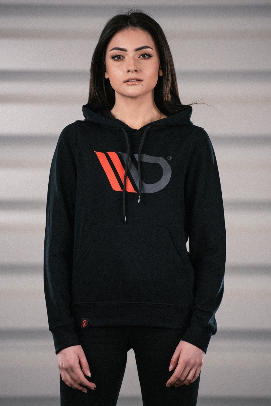 Womens Black Hoodie – Ansicht 2