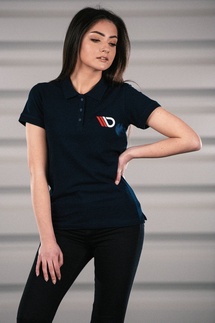 Womens Navy Blue Polo shirt – Ansicht 2