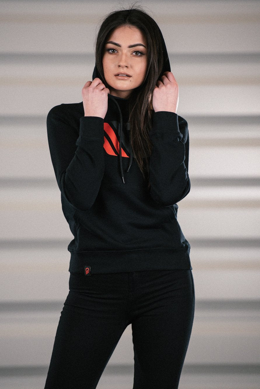 Womens Black Hoodie – Ansicht 1
