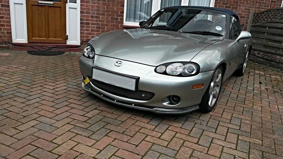 Street+ Spoilerlippe Front Ansatz passend für MAZDA MX5 NB Facelift schwarz Hochglanz – Ansicht 2
