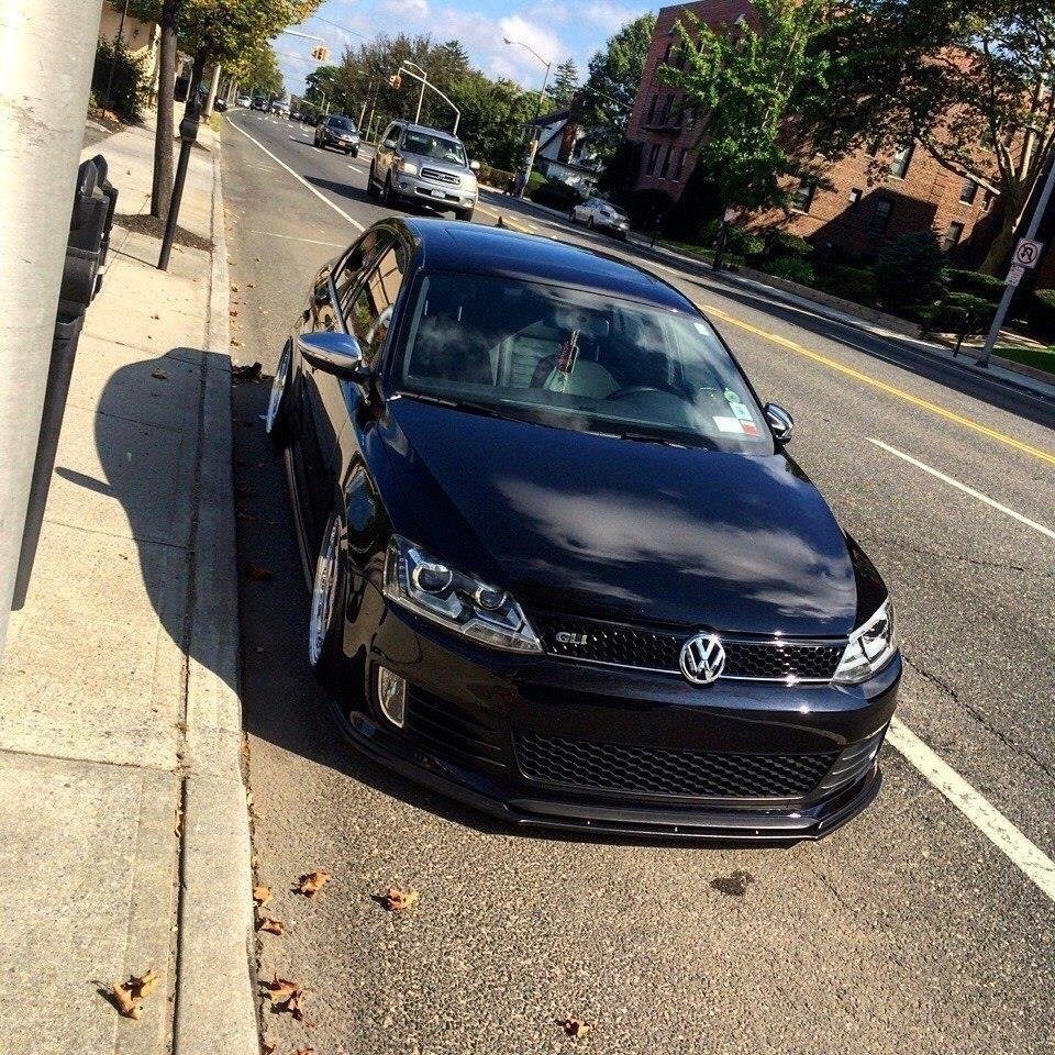 Street+ Spoilerlippe Front Ansatz passend für VW JETTA VI GLI schwarz Hochglanz – Ansicht 3