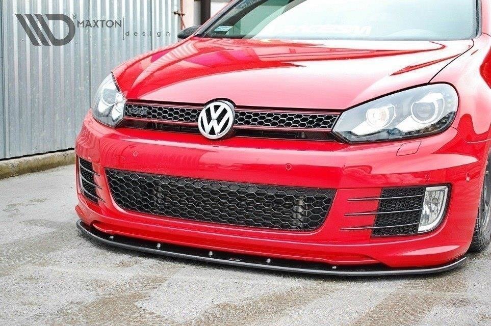 Street+ Spoilerlippe Front Ansatz passend für VER.2 VW GOLF 6 (FÜR GOLF GTI 35TH) schwarz Hochglanz – Ansicht 3