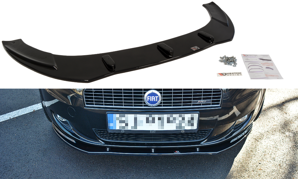 Street+ Spoilerlippe Front Ansatz passend für FIAT GRANDE PUNTO STANDARD schwarz Hochglanz – Ansicht 2