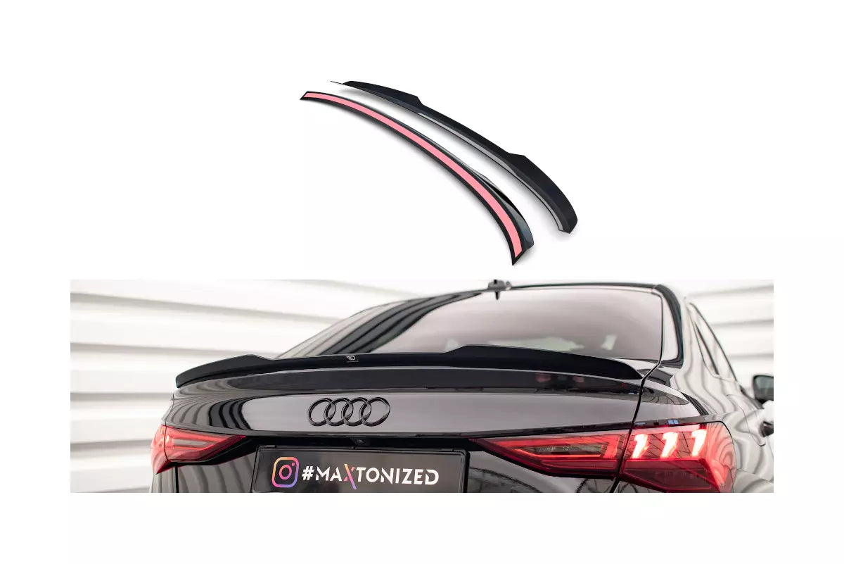 Maxton Design Heckspoiler-Lippe für Audi A3 / S3 / RS3 Limousine 8Y – Hochglanz schwarz – Ansicht 2