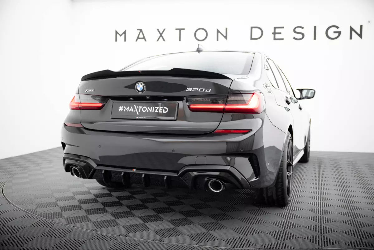 Maxton Design Heckdiffusor für BMW 3er G20 / G21 M-Paket (2018–2022) – Hochglanz schwarz – Ansicht 3