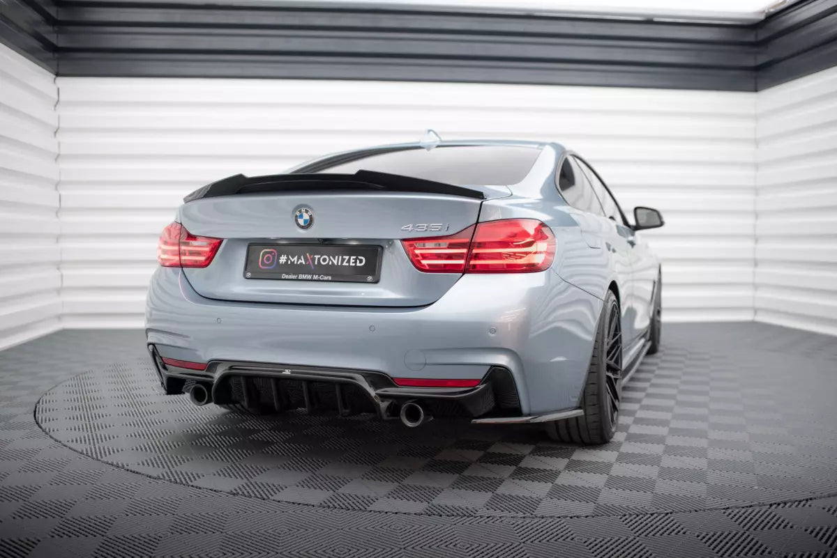 Maxton Design Heckdiffusor V.1 für BMW 4er F32 / F33 / F36 M-Paket – Hochglanz schwarz – Ansicht 1