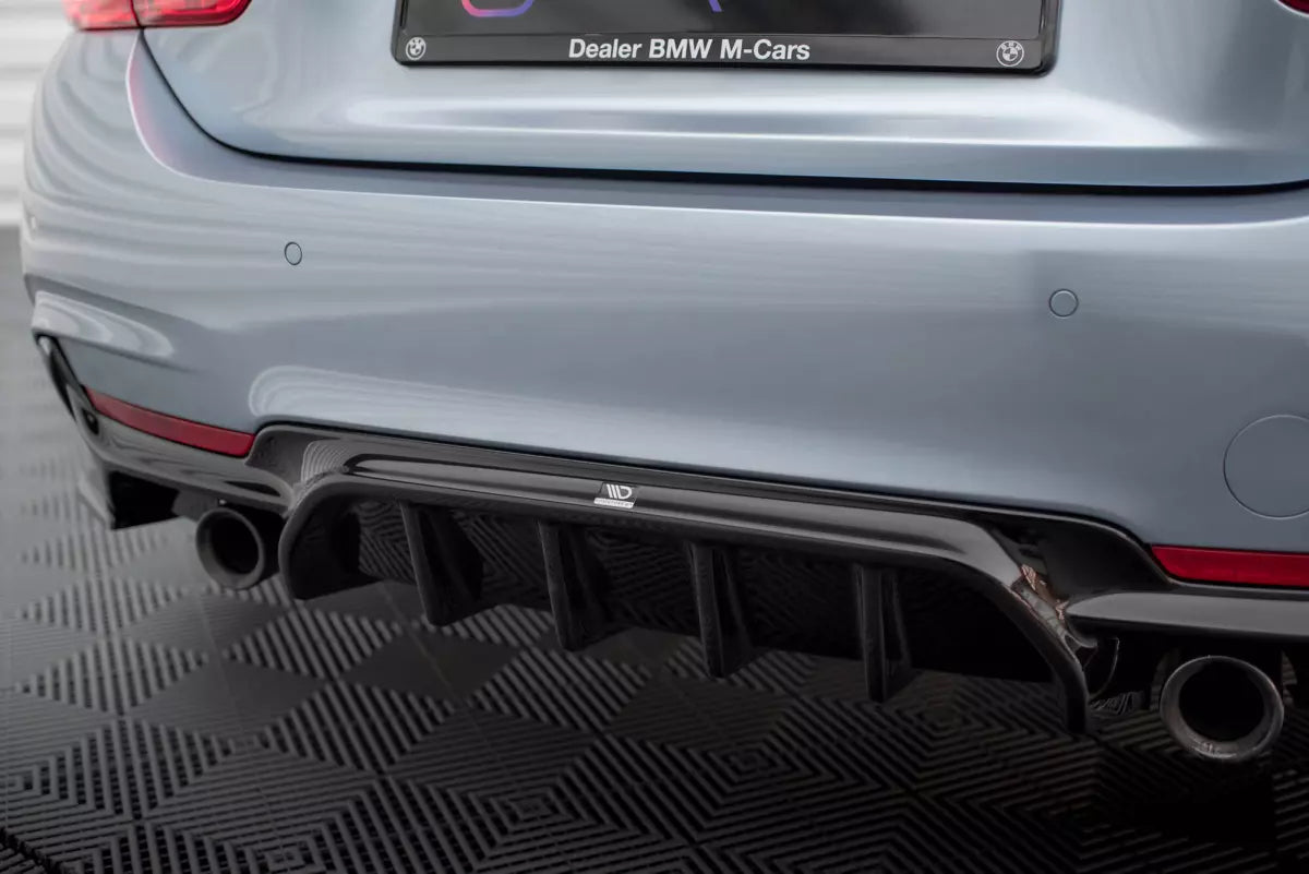 Maxton Design Heckdiffusor V.1 für BMW 4er F32 / F33 / F36 M-Paket – Hochglanz schwarz – Ansicht 3