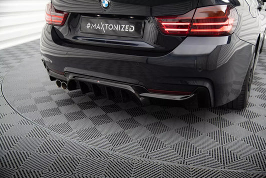Maxton Design Heckdiffusor V.2 für BMW 4er F32 / F33 / F36 M-Paket – Hochglanz schwarz – Ansicht 1