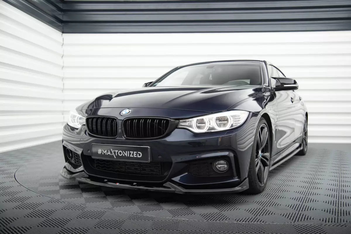Maxton Design Frontlippe V.5 für BMW 4er F32 / F33 / F36 M-Paket (2013–2020) – Hochglanz schwarz – Ansicht 1