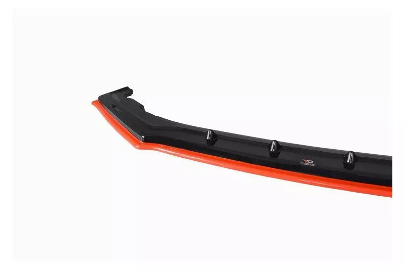 Maxton Design Frontlippe V.4 für Subaru BRZ Facelift Hochglanz schwarz + roter Streifen – Ansicht 4