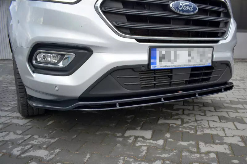 Maxton Design Frontlippe für Ford Transit Custom Facelift 2018 Hochglanz schwarz – Ansicht 1