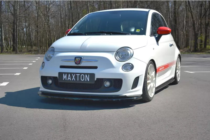 Maxton Design Frontlippe V.2 für Fiat 500 Abarth Mk1 Hochglanz schwarz – Ansicht 1