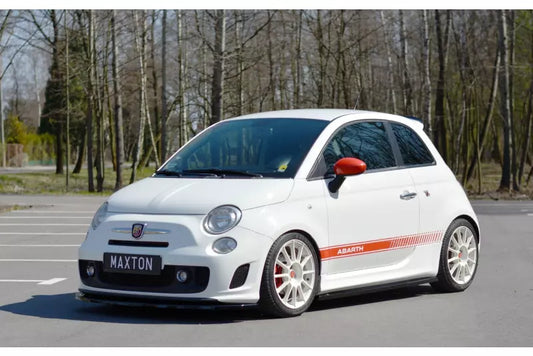 Maxton Design Seitenschweller (Paar) für Fiat 500 Abarth Mk1 Hochglanz schwarz – Ansicht 1