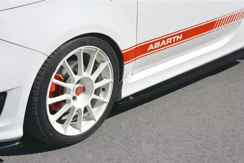 Maxton Design Seitenschweller (Paar) für Fiat 500 Abarth Mk1 Hochglanz schwarz – Ansicht 2