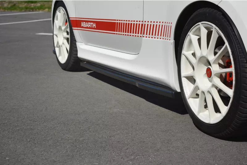 Maxton Design Seitenschweller (Paar) für Fiat 500 Abarth Mk1 Hochglanz schwarz – Ansicht 3