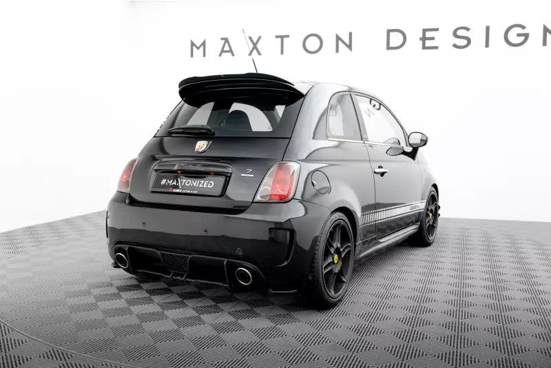 Maxton Design Heckspoiler Lippe für Fiat 500 Abarth Mk1 Hochglanz schwarz – Ansicht 3