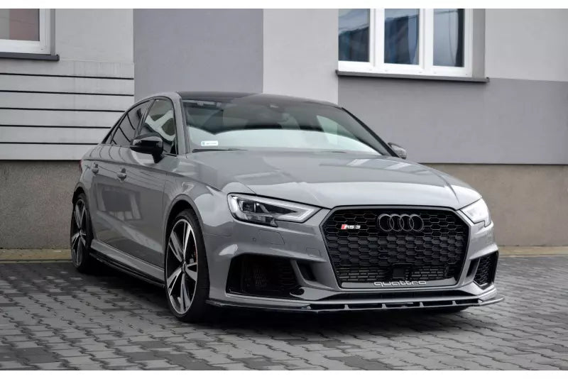 Maxton Design Frontlippe V.1 für Audi RS3 8V Limousine Facelift Hochglanz schwarz – Ansicht 1