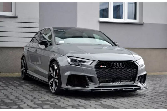 Maxton Design Frontlippe V.1 für Audi RS3 8V Limousine Facelift Hochglanz schwarz – Ansicht 1