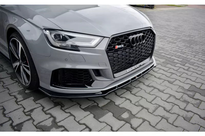 Maxton Design Frontlippe V.1 für Audi RS3 8V Limousine Facelift Hochglanz schwarz – Ansicht 2
