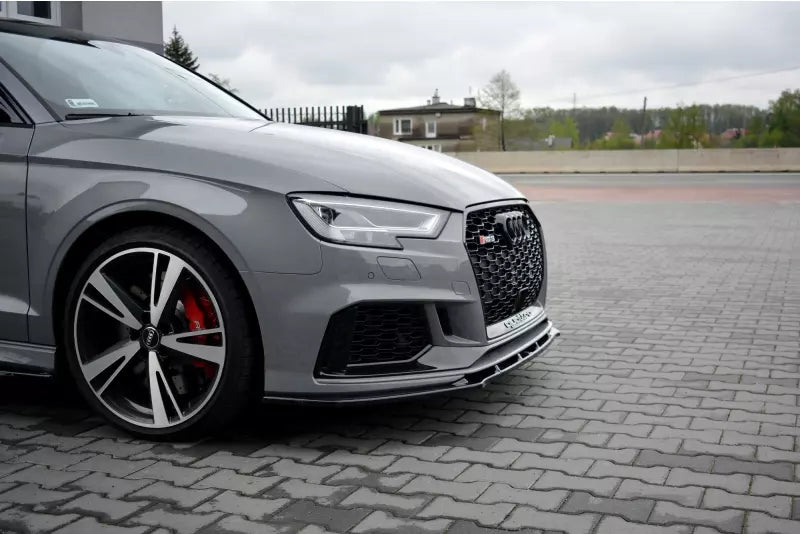Maxton Design Frontlippe V.1 für Audi RS3 8V Limousine Facelift Hochglanz schwarz – Ansicht 3
