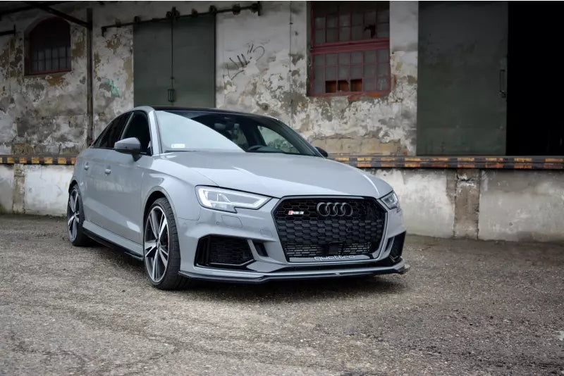 Maxton Design Frontlippe V.2 für Audi RS3 8V Limousine Facelift Hochglanz schwarz – Ansicht 1