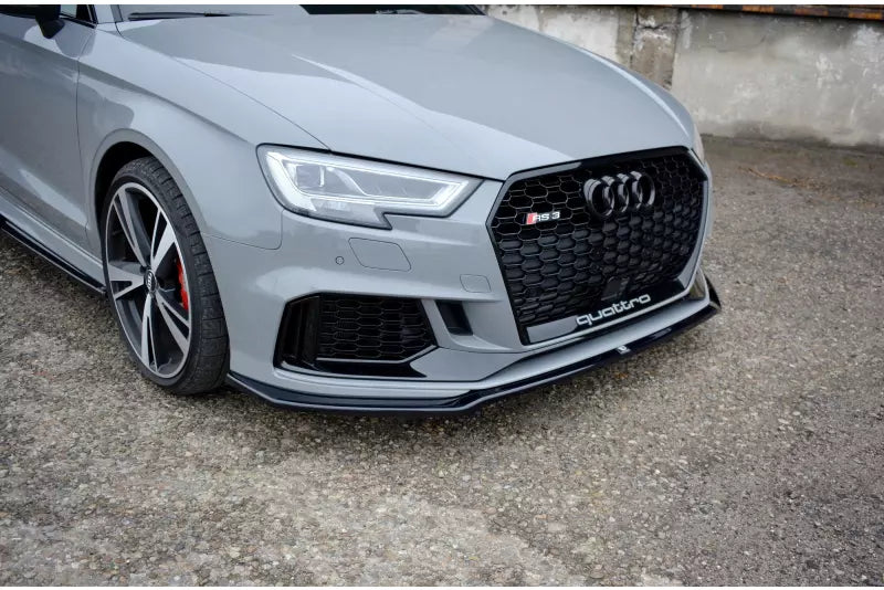 Maxton Design Frontlippe V.2 für Audi RS3 8V Limousine Facelift Hochglanz schwarz – Ansicht 2