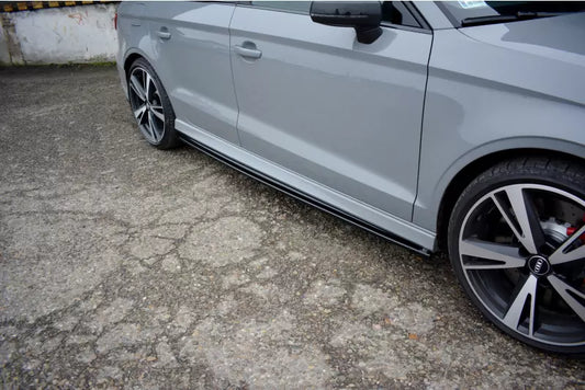 Maxton Design Seitenschweller (Paar) für Audi RS3 8V Limousine Facelift Hochglanz schwarz – Ansicht 1